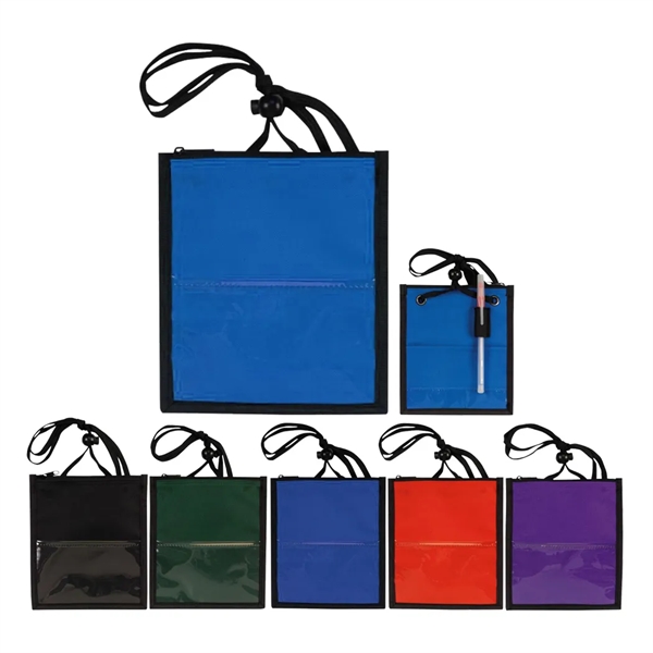 Large badge holder with zipper tote opening.... from ASI 31517 Admart Products