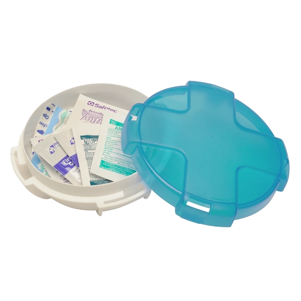 The water-resistant travel first aid kit includes bandages, adhesive pads, burn... from ASI 52840 Evans Manufacturing