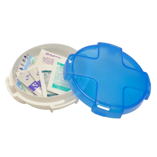The water-resistant travel first aid kit includes bandages, adhesive pads, burn... from ASI 52840 Evans Manufacturing