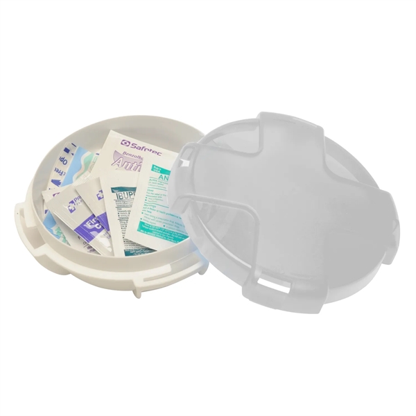 The water-resistant travel first aid kit includes bandages, adhesive pads, burn... from ASI 52840 Evans Manufacturing