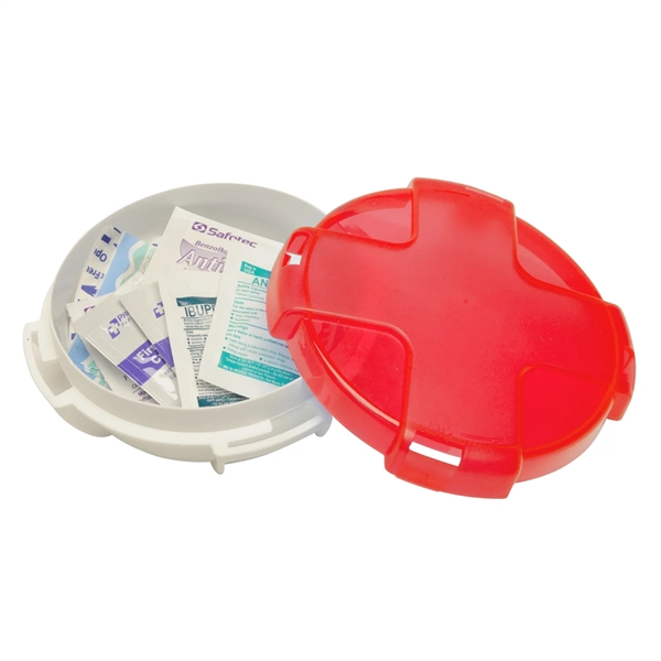 The water-resistant travel first aid kit includes bandages, adhesive pads, burn... from ASI 52840 Evans Manufacturing