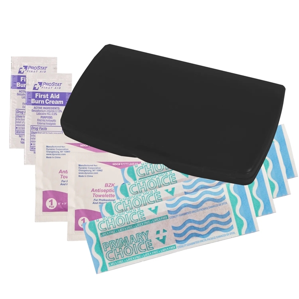 First aid kit with latex-free bandages, BZK antiseptic towelettes, and first... from ASI 52840 Evans Manufacturing
