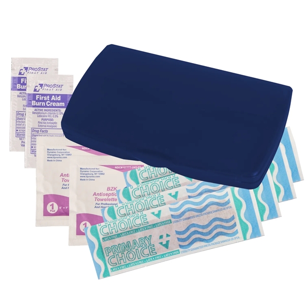 First aid kit with latex-free bandages, BZK antiseptic towelettes, and first... from ASI 52840 Evans Manufacturing