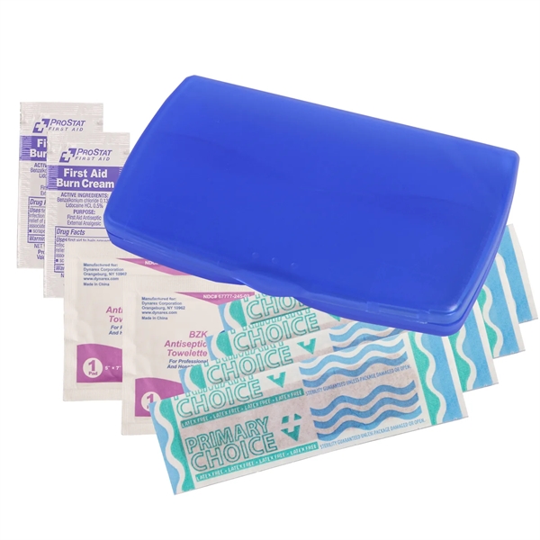 First aid kit with latex-free bandages, BZK antiseptic towelettes, and first... from ASI 52840 Evans Manufacturing