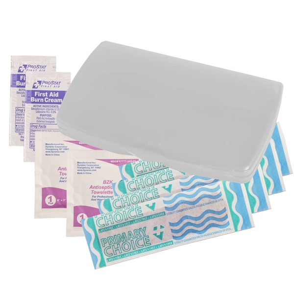 First aid kit with latex-free bandages, BZK antiseptic towelettes, and first... from ASI 52840 Evans Manufacturing
