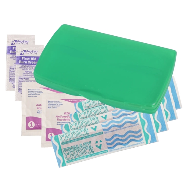 First aid kit with latex-free bandages, BZK antiseptic towelettes, and first... from ASI 52840 Evans Manufacturing