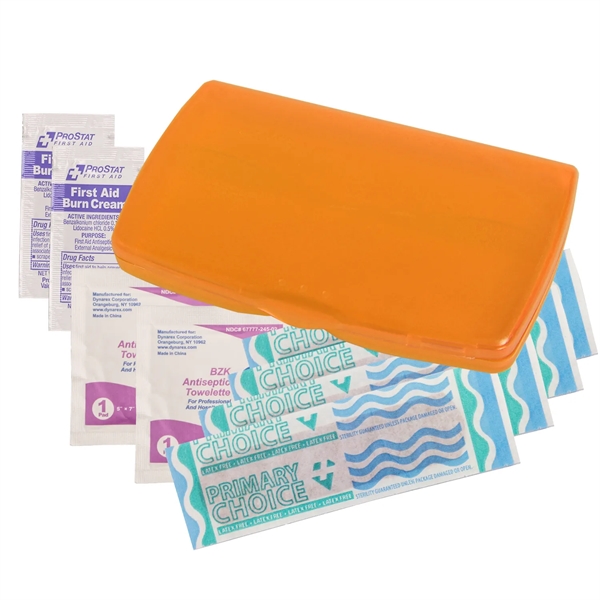 First aid kit with latex-free bandages, BZK antiseptic towelettes, and first... from ASI 52840 Evans Manufacturing