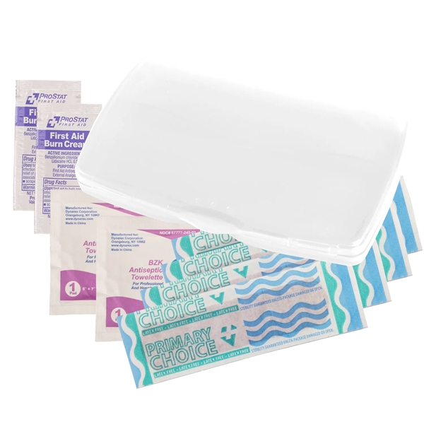 First aid kit with latex-free bandages, BZK antiseptic towelettes, and first... from ASI 52840 Evans Manufacturing