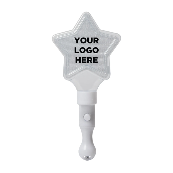 9" white start shaped wand with LED lights.... from ASI 42016 Brighter Promotions Inc