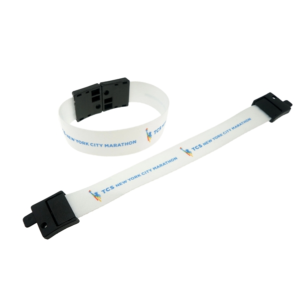14" x 0.625" event wristbands with one-time use sizing bead. Assembled... from ASI 30250 AZX Sport USA