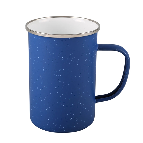20 oz. camping mug with stainless steel rim, enamel finish and... from ASI 52840 Evans Manufacturing