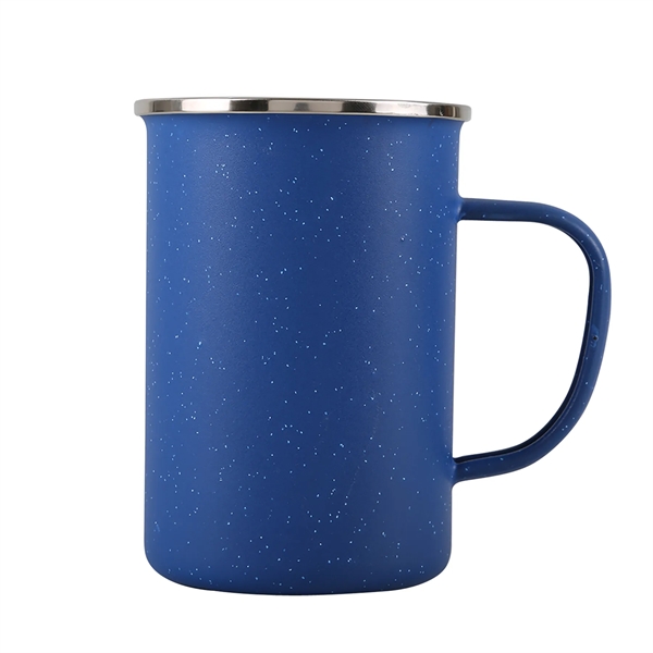 20 oz. camping mug with stainless steel rim, enamel finish and... from ASI 52840 Evans Manufacturing