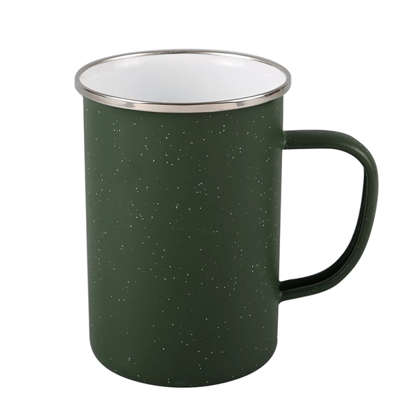 20 oz. camping mug with stainless steel rim, enamel finish and... from ASI 52840 Evans Manufacturing