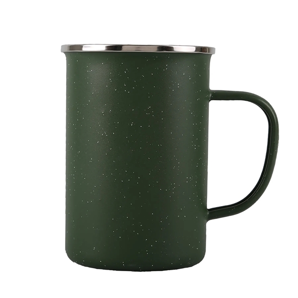 20 oz. camping mug with stainless steel rim, enamel finish and... from ASI 52840 Evans Manufacturing