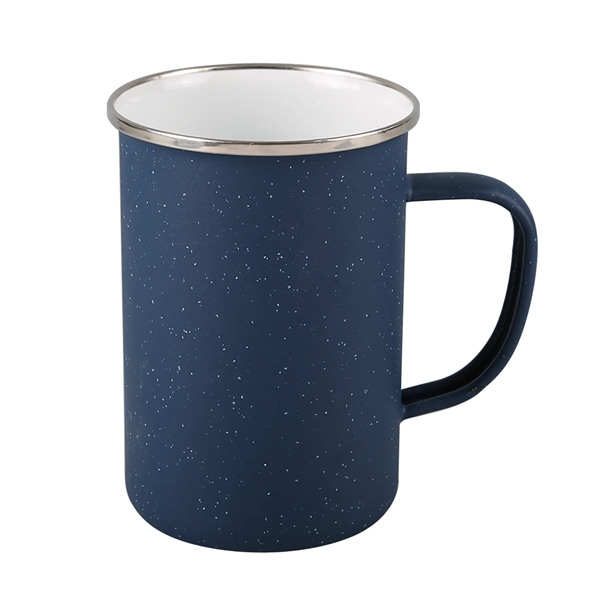 20 oz. camping mug with stainless steel rim, enamel finish and... from ASI 52840 Evans Manufacturing
