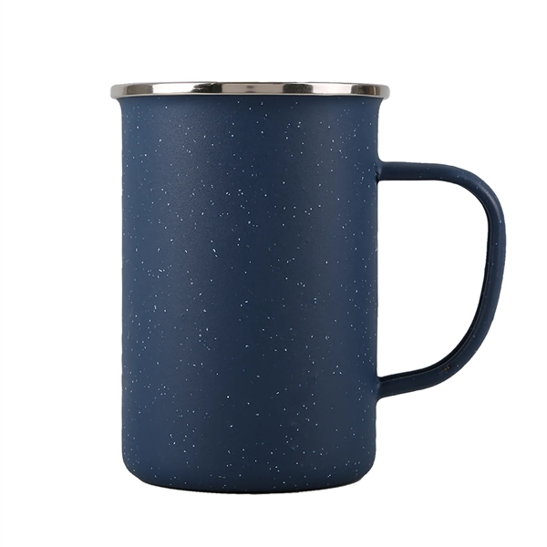 20 oz. camping mug with stainless steel rim, enamel finish and... from ASI 52840 Evans Manufacturing