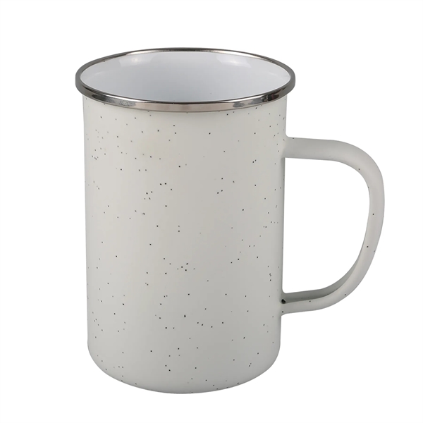 20 oz. camping mug with stainless steel rim, enamel finish and... from ASI 52840 Evans Manufacturing