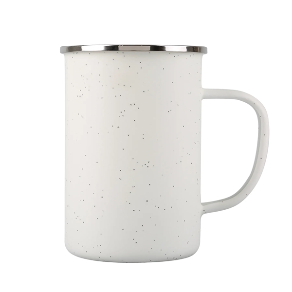20 oz. camping mug with stainless steel rim, enamel finish and... from ASI 52840 Evans Manufacturing