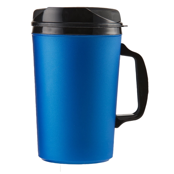 34 oz. polypropylene mug with a sip thru lid and double... from ASI 52840 Evans Manufacturing