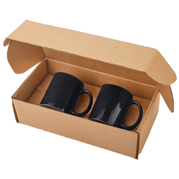 Gift set that includes two 11 oz. ceramic mugs and gift... from ASI 52840 Evans Manufacturing
