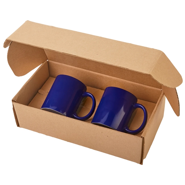 Gift set that includes two 11 oz. ceramic mugs and gift... from ASI 52840 Evans Manufacturing