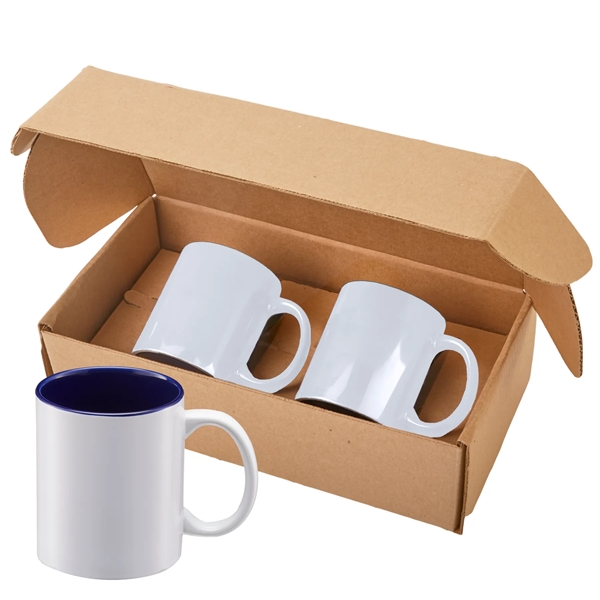 Gift set that includes two 11 oz. ceramic mugs and gift... from ASI 52840 Evans Manufacturing