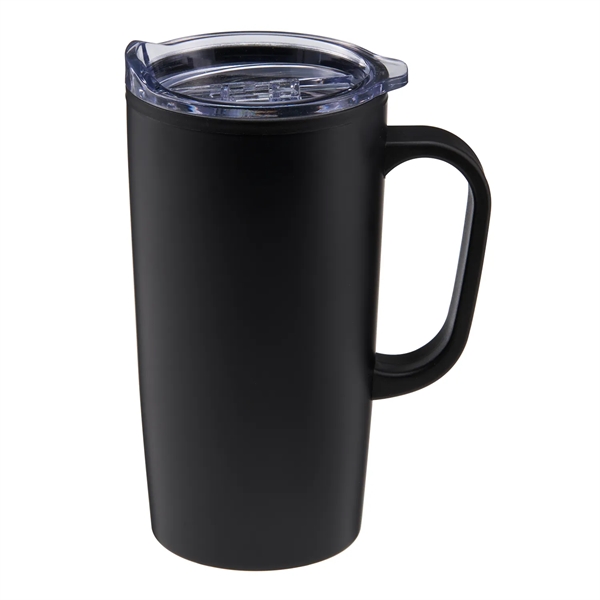 20 oz. stainless steel travel mug with handle, plastic inner walls... from ASI 52840 Evans Manufacturing