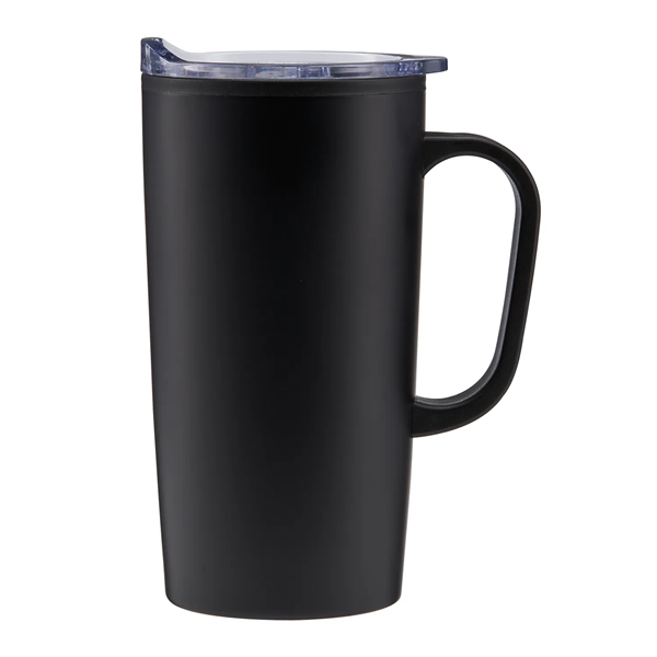 20 oz. stainless steel travel mug with handle, plastic inner walls... from ASI 52840 Evans Manufacturing