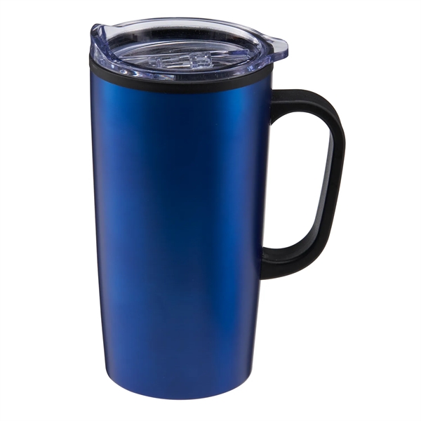 20 oz. stainless steel travel mug with handle, plastic inner walls... from ASI 52840 Evans Manufacturing