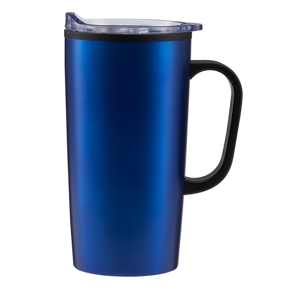 20 oz. stainless steel travel mug with handle, plastic inner walls... from ASI 52840 Evans Manufacturing