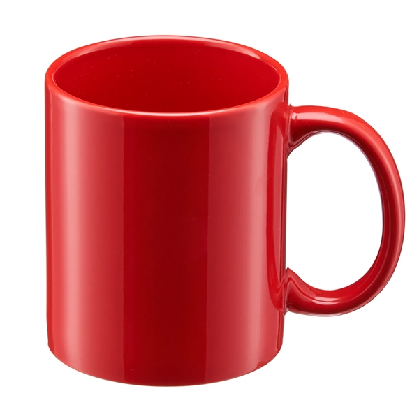 11 oz. ceramic stoneware mug with C-shape handle for easy grip,... from ASI 52840 Evans Manufacturing