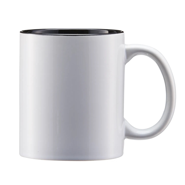 11 oz. ceramic stoneware mug with C-shape handle for easy grip,... from ASI 52840 Evans Manufacturing