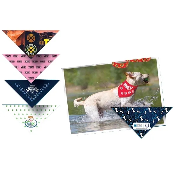 Snap and go pet triangle bandanna.... from ASI 44020 Bandanna Promotions By CARO-LINE / Swag-Wag Pets