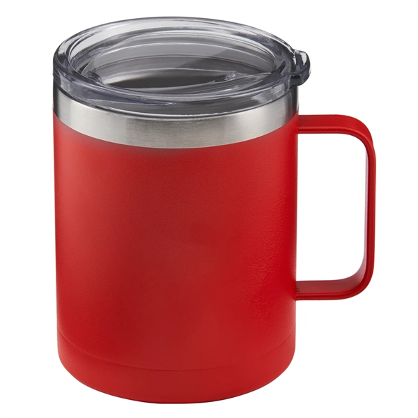 14 oz. powder coated insulated stainless steel camping mug with copper... from ASI 52840 Evans Manufacturing