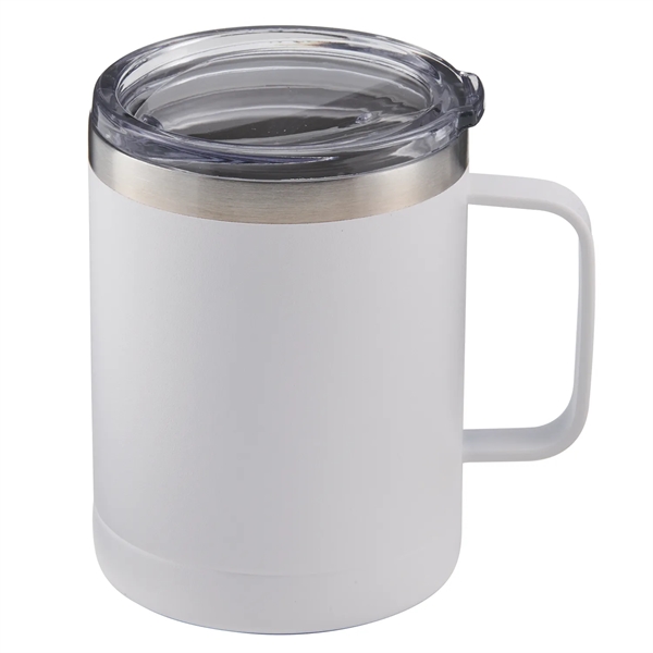 14 oz. powder coated insulated stainless steel camping mug with copper... from ASI 52840 Evans Manufacturing