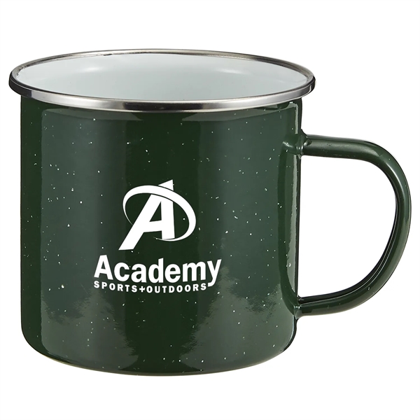 16 oz. camping mug with speckled exterior, white interior, stainless steel... from ASI 52840 Evans Manufacturing