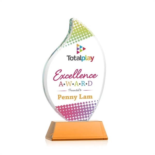 3/4" thick Starfire Crystal Flame with rounded edges and mounted on... from ASI 84592 St Regis Group / St Regis