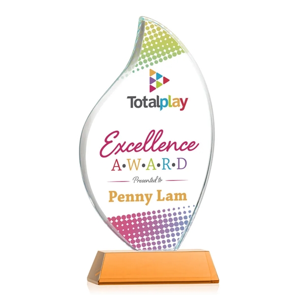 3/4" thick Starfire Crystal Flame with rounded edges and mounted on... from ASI 84592 St Regis Group / St Regis