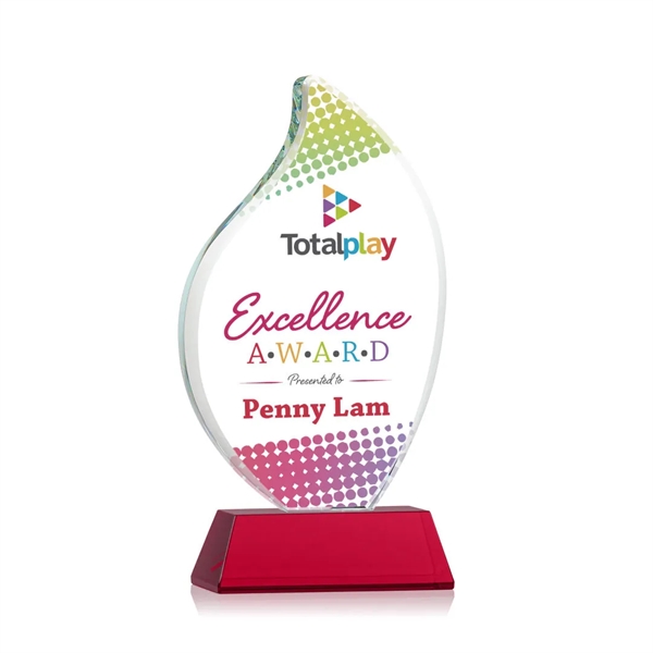 3/4" thick Starfire Crystal Flame with rounded edges and mounted on... from ASI 84592 St Regis Group / St Regis