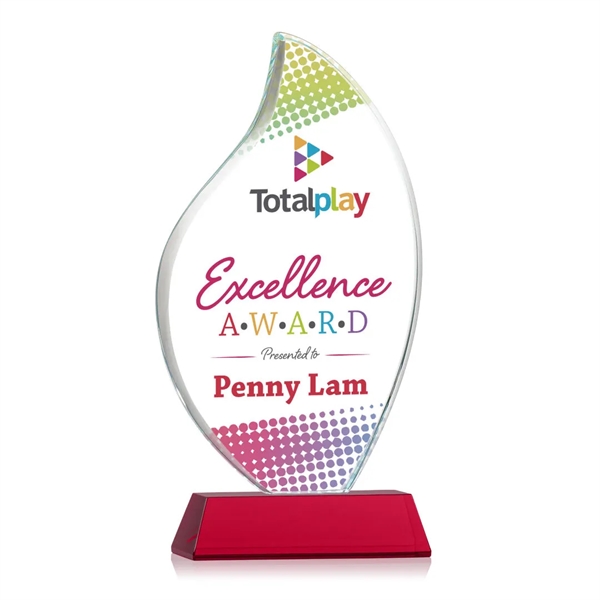 3/4" thick Starfire Crystal Flame with rounded edges and mounted on... from ASI 84592 St Regis Group / St Regis