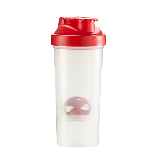 Shaker Bottle with shaker ball and removable bottom compartment for mixing... from ASI 52840 Evans Manufacturing