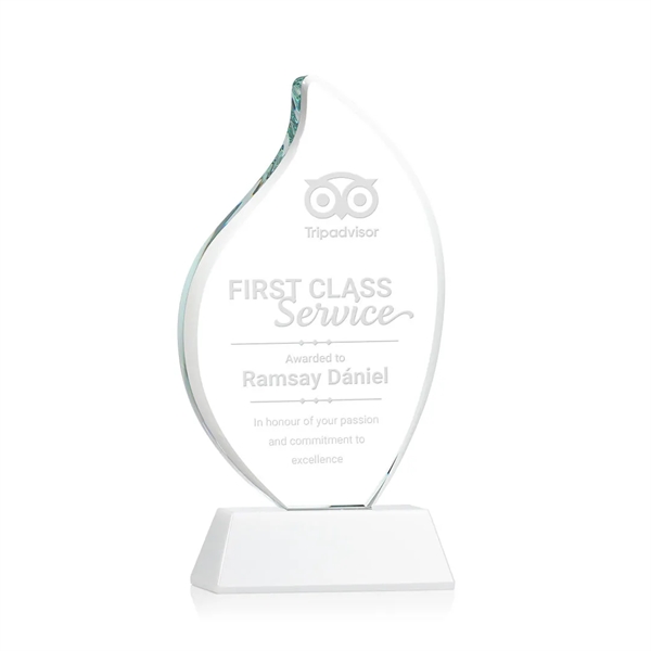 3/4" thick Starfire Crystal Flame with rounded edges and mounted on... from ASI 84592 St Regis Group / St Regis