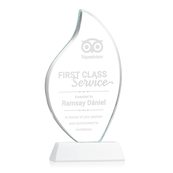 3/4" thick Starfire Crystal Flame with rounded edges and mounted on... from ASI 84592 St Regis Group / St Regis