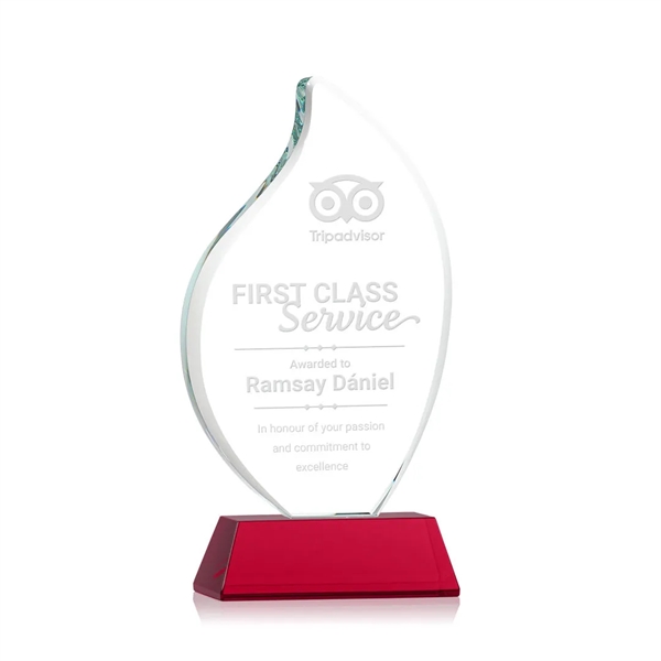 3/4" thick Starfire Crystal Flame with rounded edges and mounted on... from ASI 84592 St Regis Group / St Regis