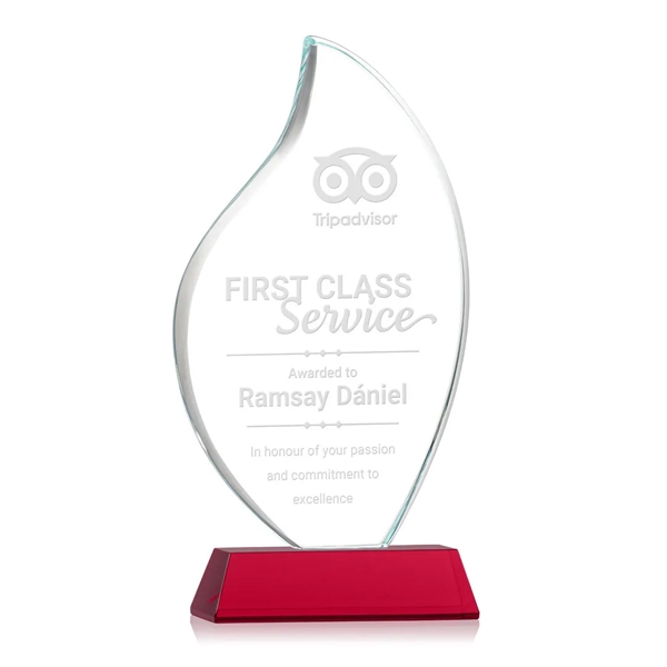 3/4" thick Starfire Crystal Flame with rounded edges and mounted on... from ASI 84592 St Regis Group / St Regis