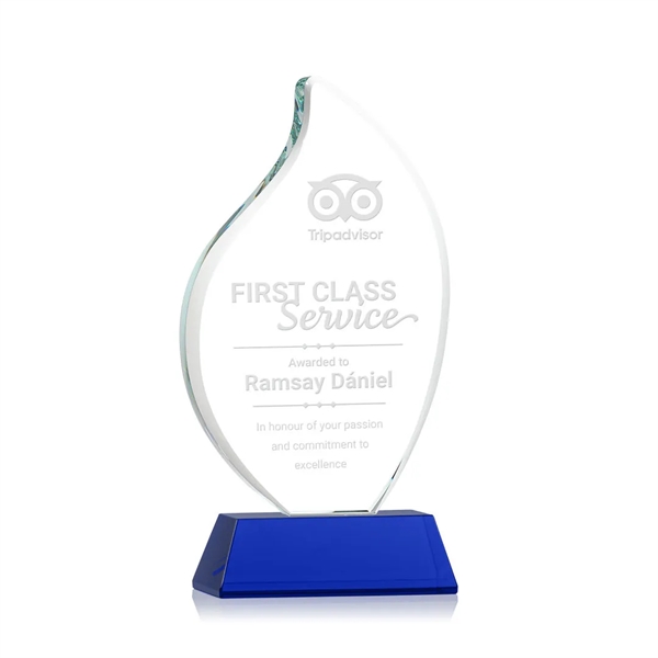 3/4" thick Starfire Crystal Flame with rounded edges and mounted on... from ASI 84592 St Regis Group / St Regis