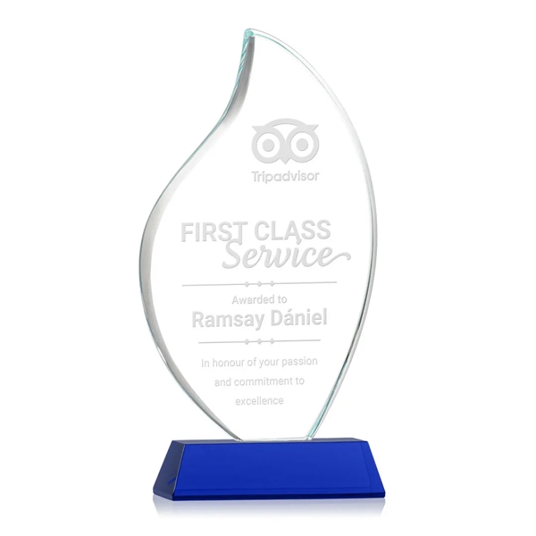 3/4" thick Starfire Crystal Flame with rounded edges and mounted on... from ASI 84592 St Regis Group / St Regis