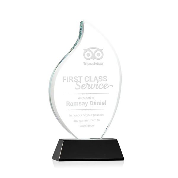 3/4" thick Starfire Crystal Flame with rounded edges and mounted on... from ASI 84592 St Regis Group / St Regis