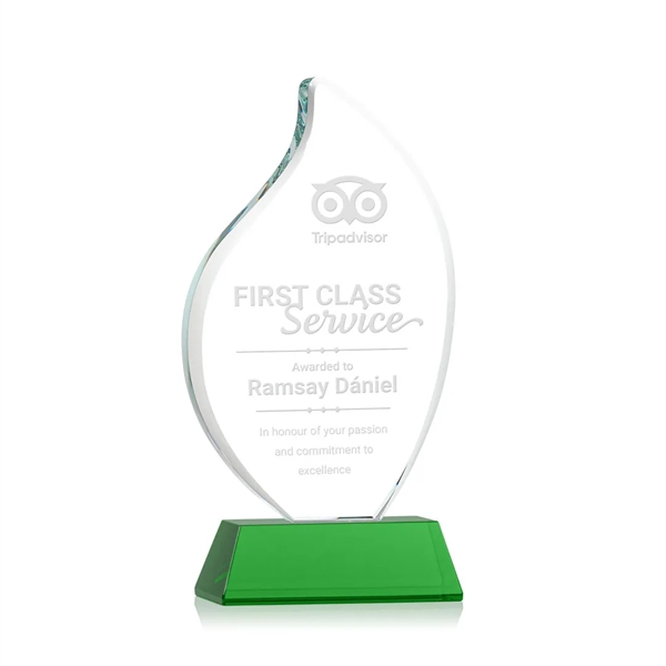 3/4" thick Starfire Crystal Flame with rounded edges and mounted on... from ASI 84592 St Regis Group / St Regis