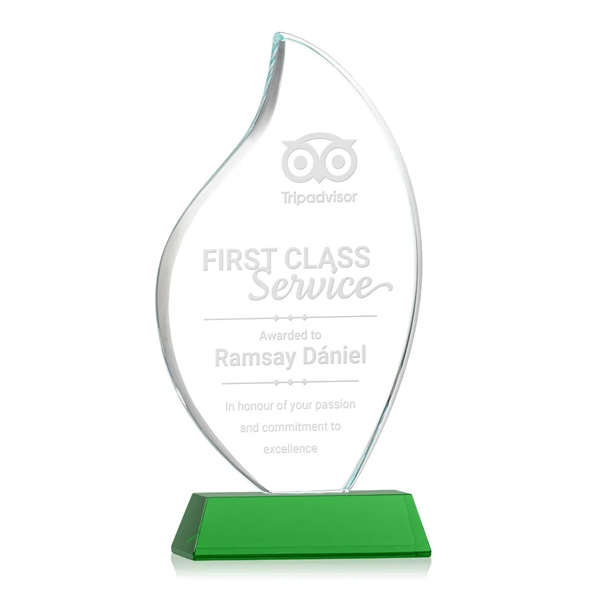 3/4" thick Starfire Crystal Flame with rounded edges and mounted on... from ASI 84592 St Regis Group / St Regis